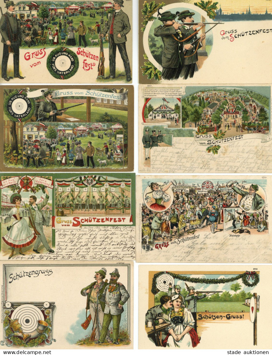 Schützen Partie Von Circa 180 Ansichtskarten, Meist Lithos I-II - 100 - 499 Postcards