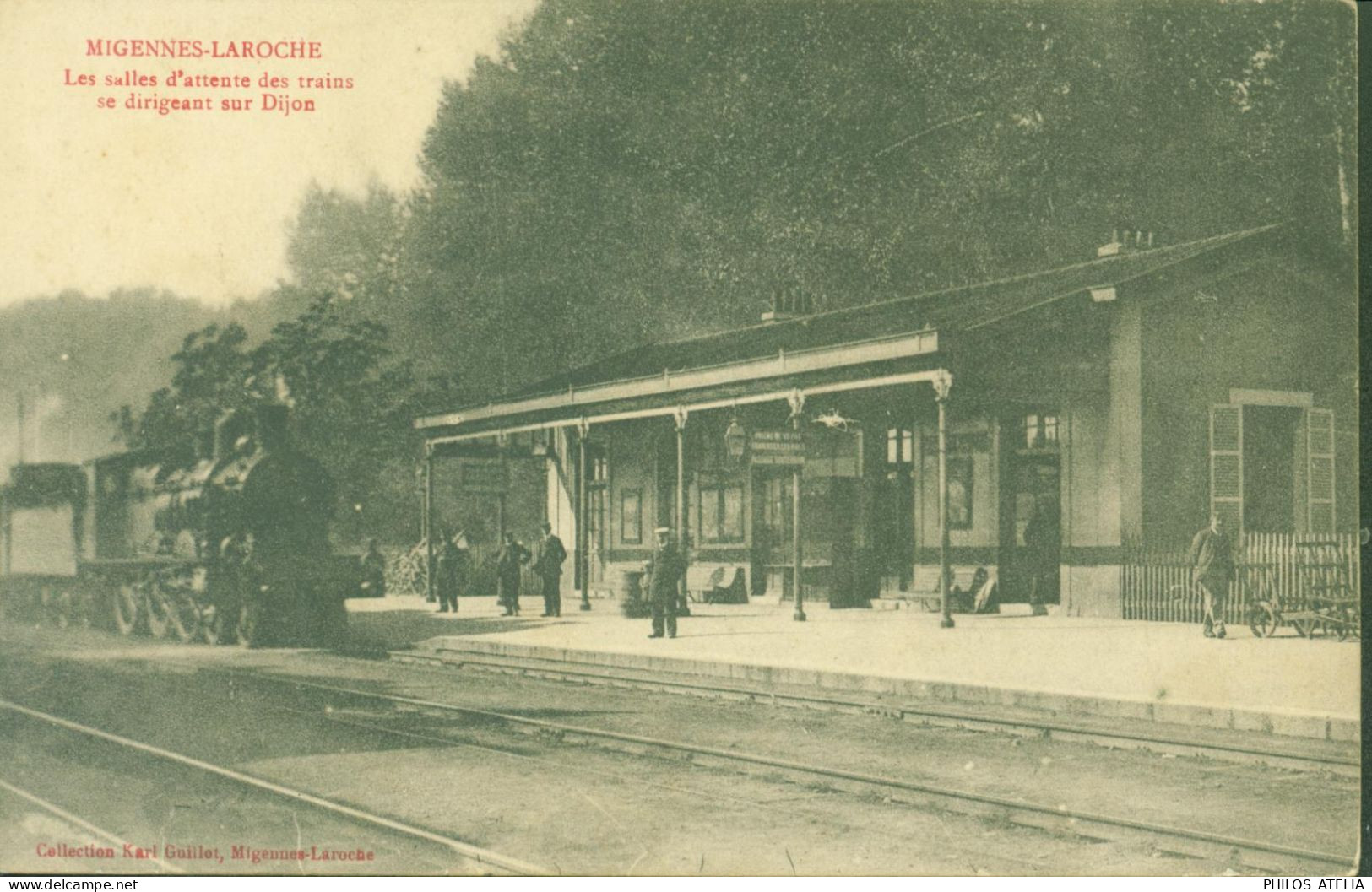 CPA CP Migennes Laroche Les Salles D'attente Des Trains Se Dirigeant Vers Dijon Yonne - Migennes
