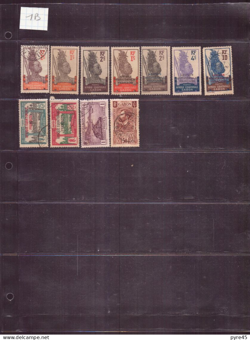 Gabon, 1910 à 1932/1933, Lot De 11 TP * Et Oblitérés - Other & Unclassified
