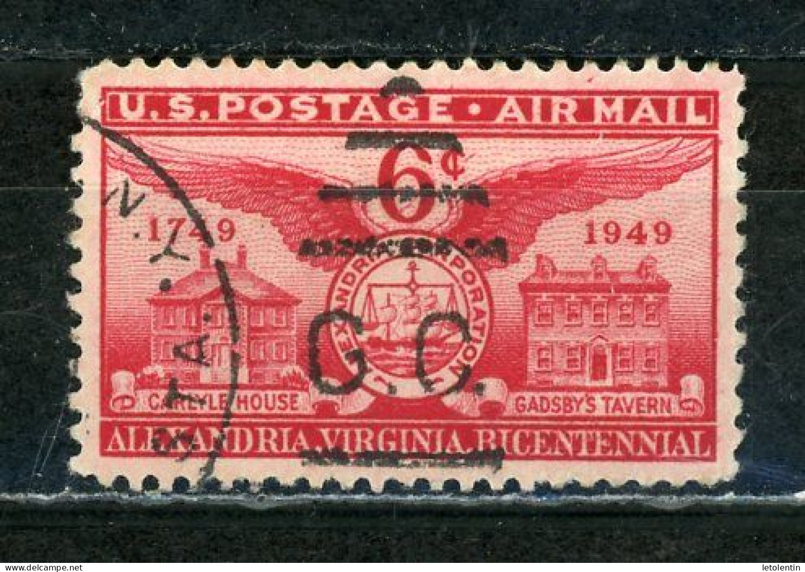 USA : POSTE AÉRIENNE - N° Yvert 49 Obli. - 2a. 1941-1960 Afgestempeld