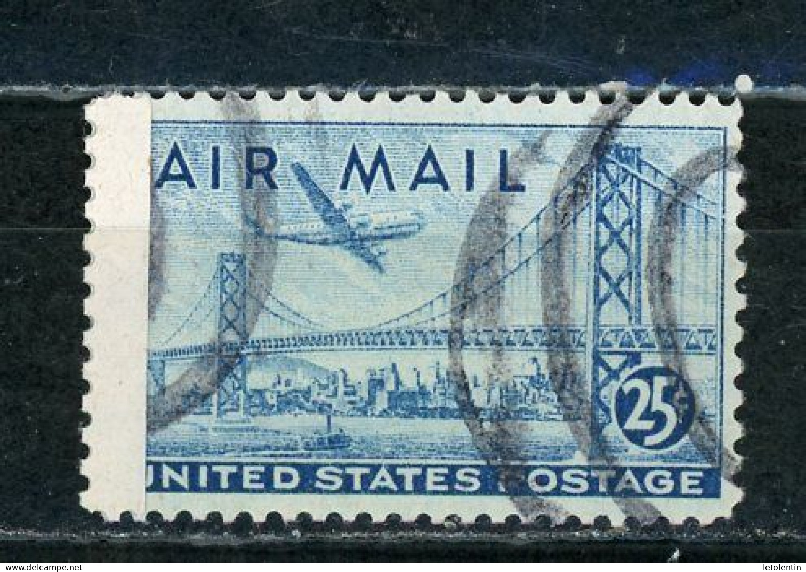 USA : -  TIMBRE DE POSTE AERIENNE - N° Yvert 38 Obli. - 2a. 1941-1960 Afgestempeld