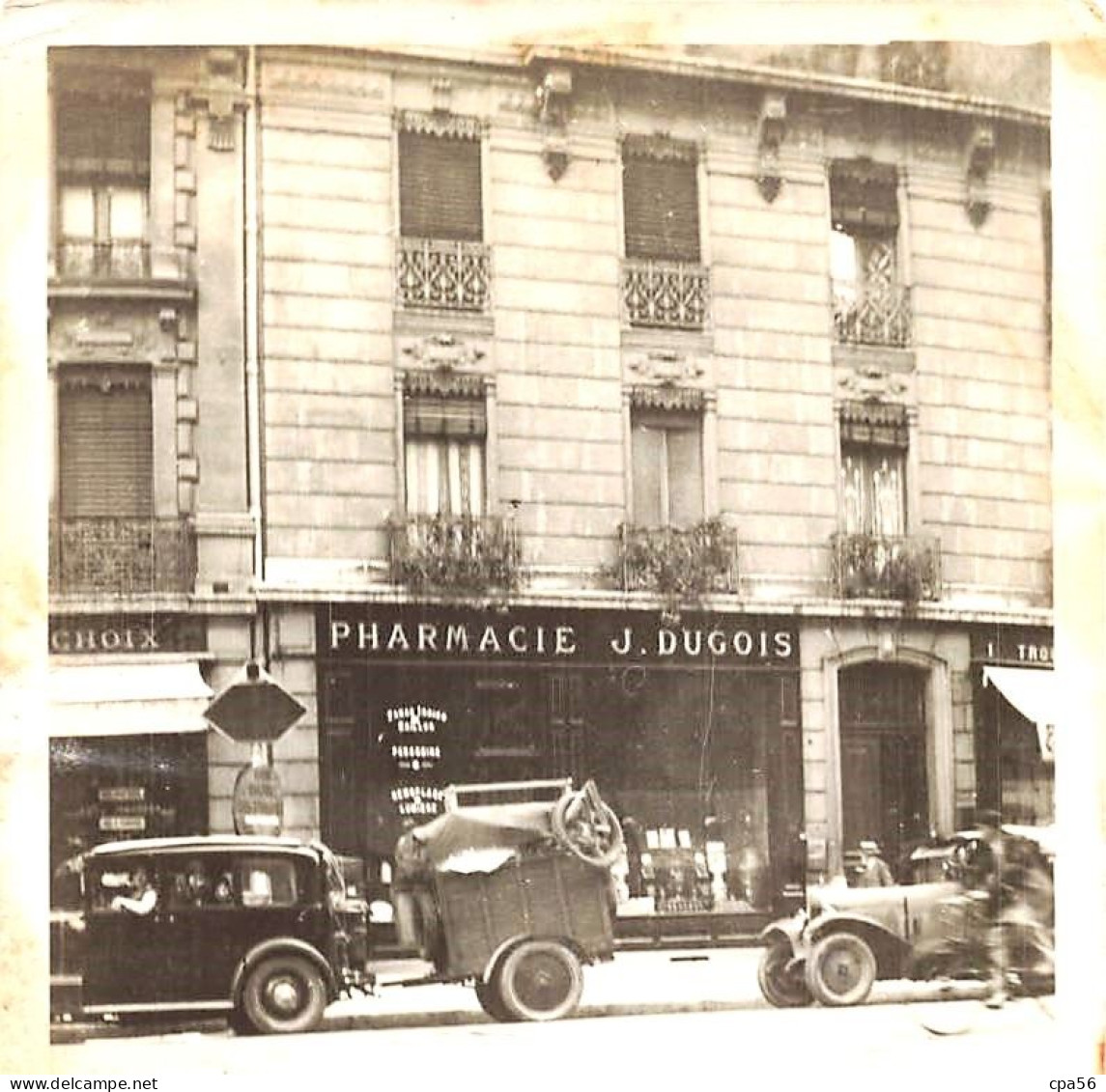 Thème Magasin Commerce PHARMACIE J. DUGOIS + RUE Avec AUTOMOBILES - Magasins