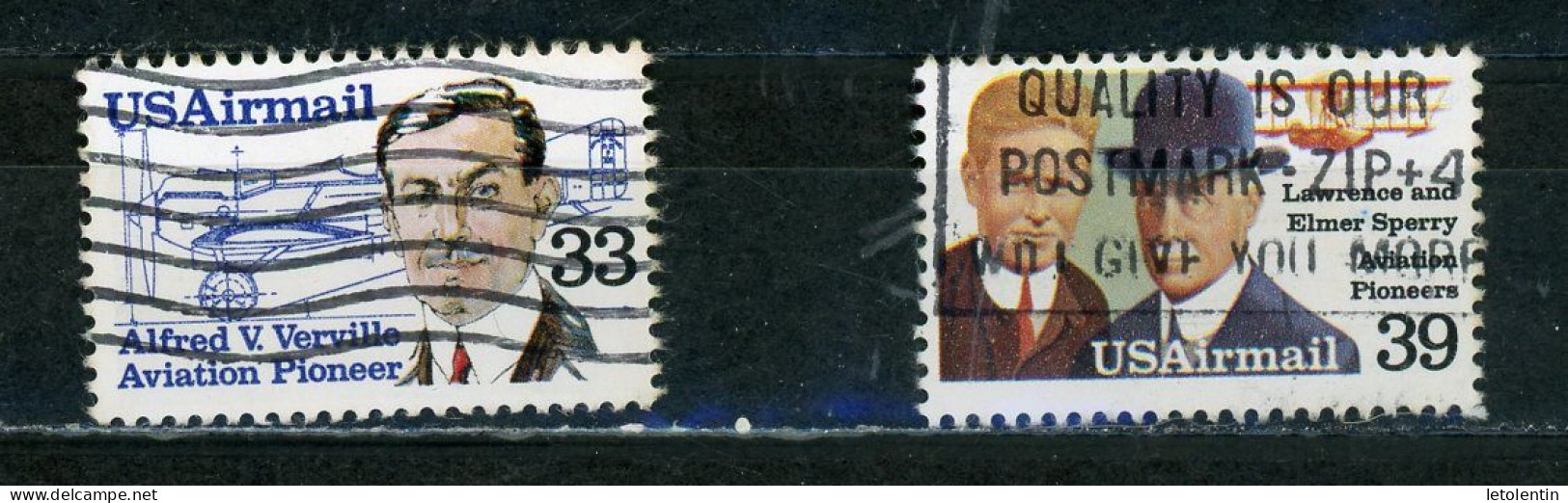 USA : POSTE AÉRIENNE - N° Yvert 107+108 Obli. - 3a. 1961-… Usati