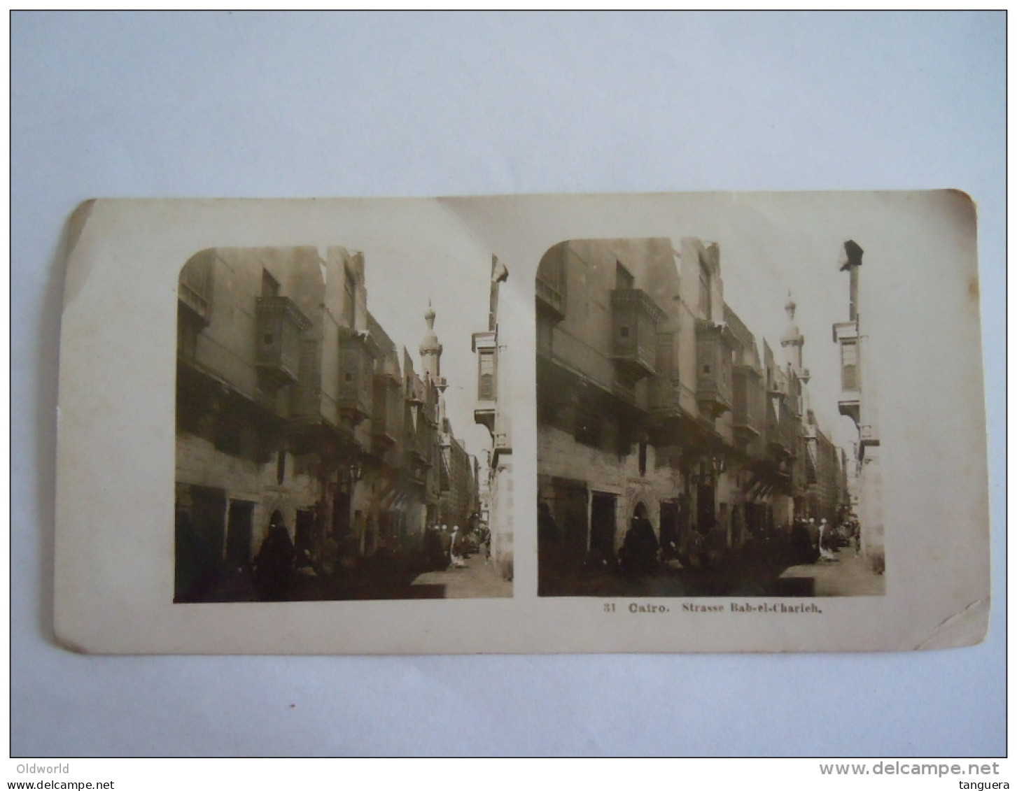 Foto Photo Cairo Strasse Bab-el-Charich Form 18 X 9 Cm Steglitz Berlin 1904 - Visionneuses Stéréoscopiques