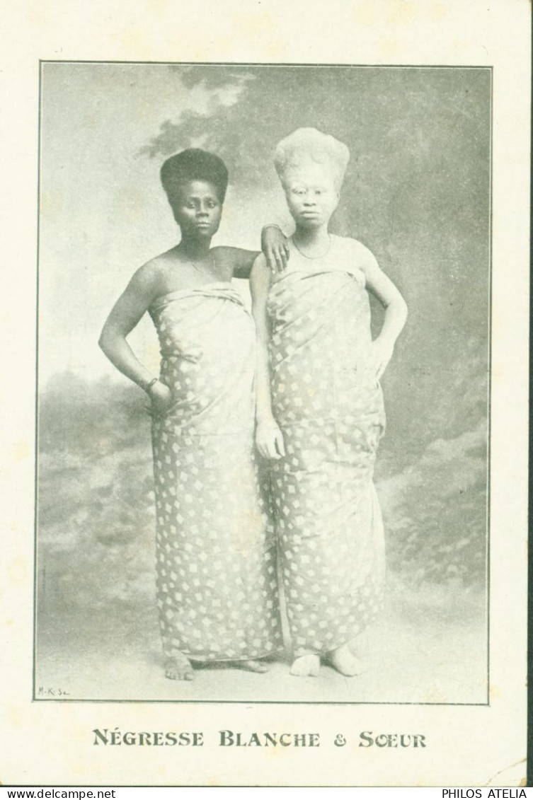 CPA CP Négresse Blanche Et Soeur Afrique Femmes Albinos - África