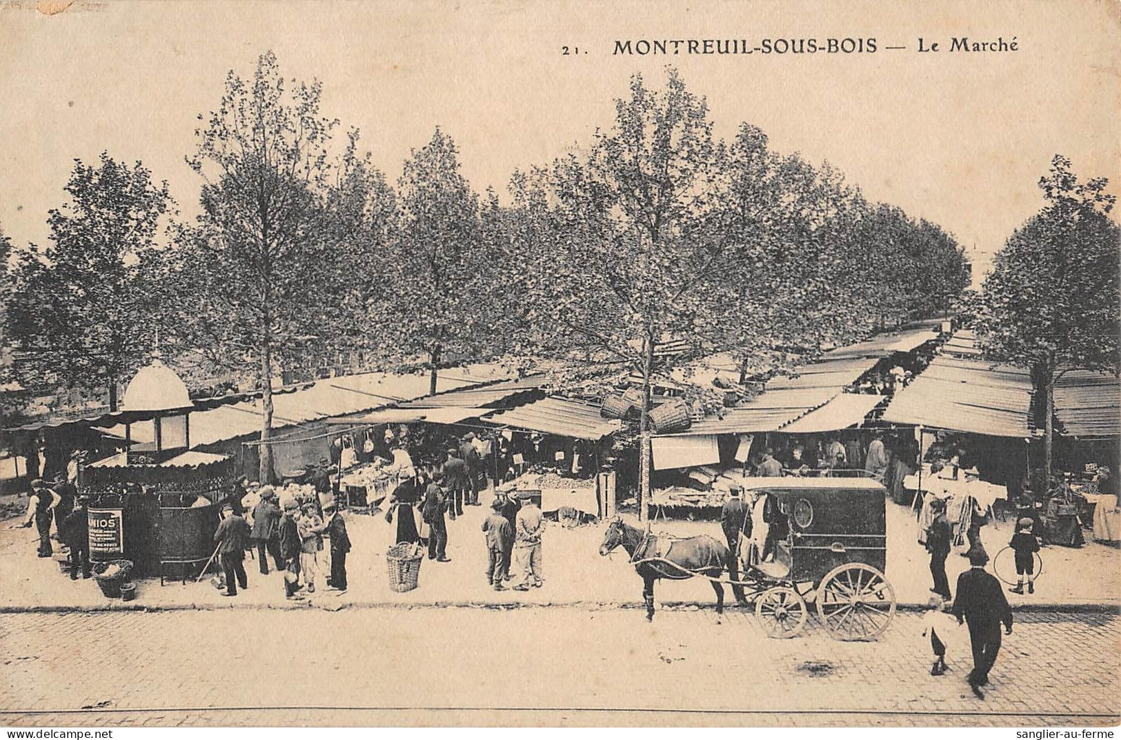 CPA 93 MONTREUIL SOUS BOIS / LE MARCHE - Montreuil