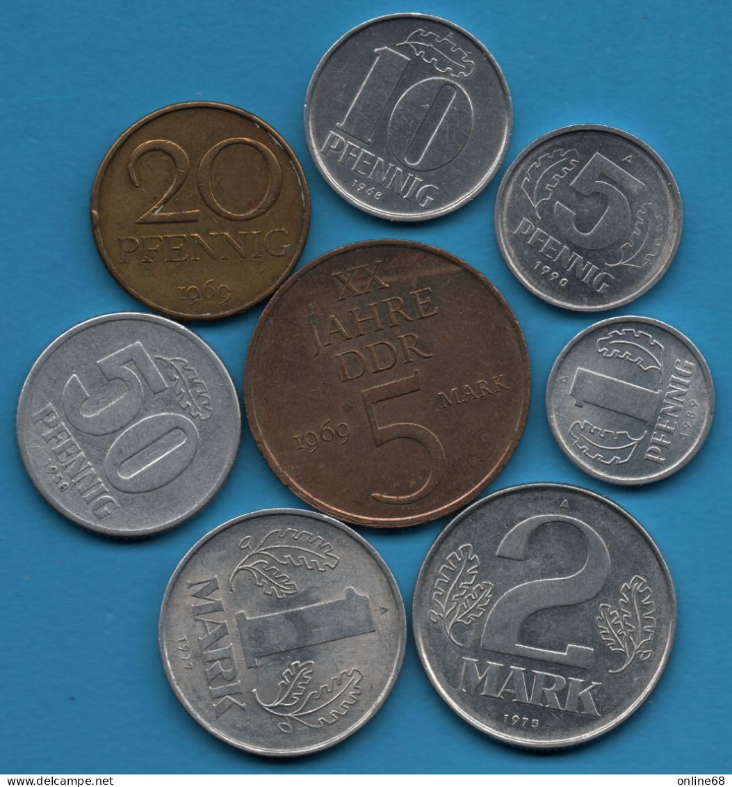 DDR RDA LOT MONNAIES 8 COINS: 1958 - 1990 - Kiloware - Münzen