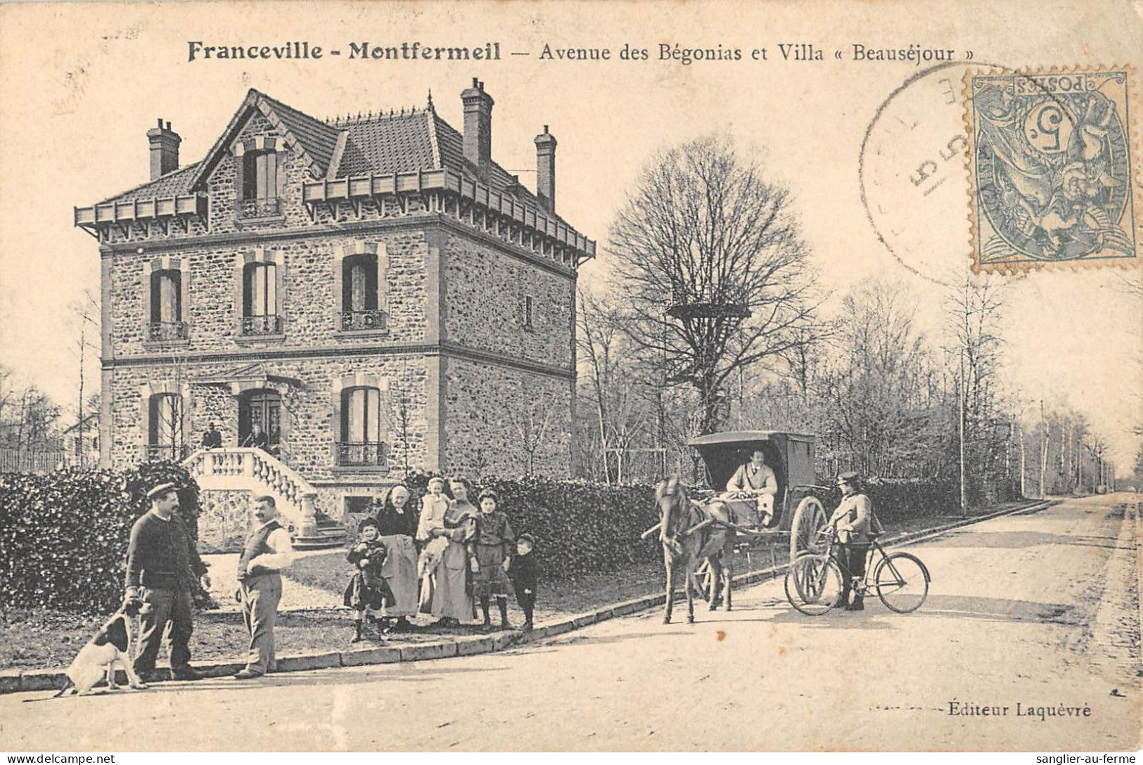 CPA 93 FRANCEVILLE / MONTFERMEIL / AVENUE DES BEGONIAS ET VILLA BEAUSEJOUR - Andere & Zonder Classificatie