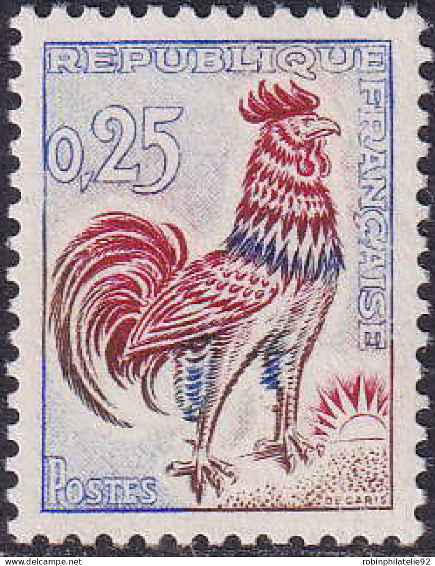 France VARIETES N°1331 D Papier Fluorescent. Qualité:** - 1962-1965 Cock Of Decaris