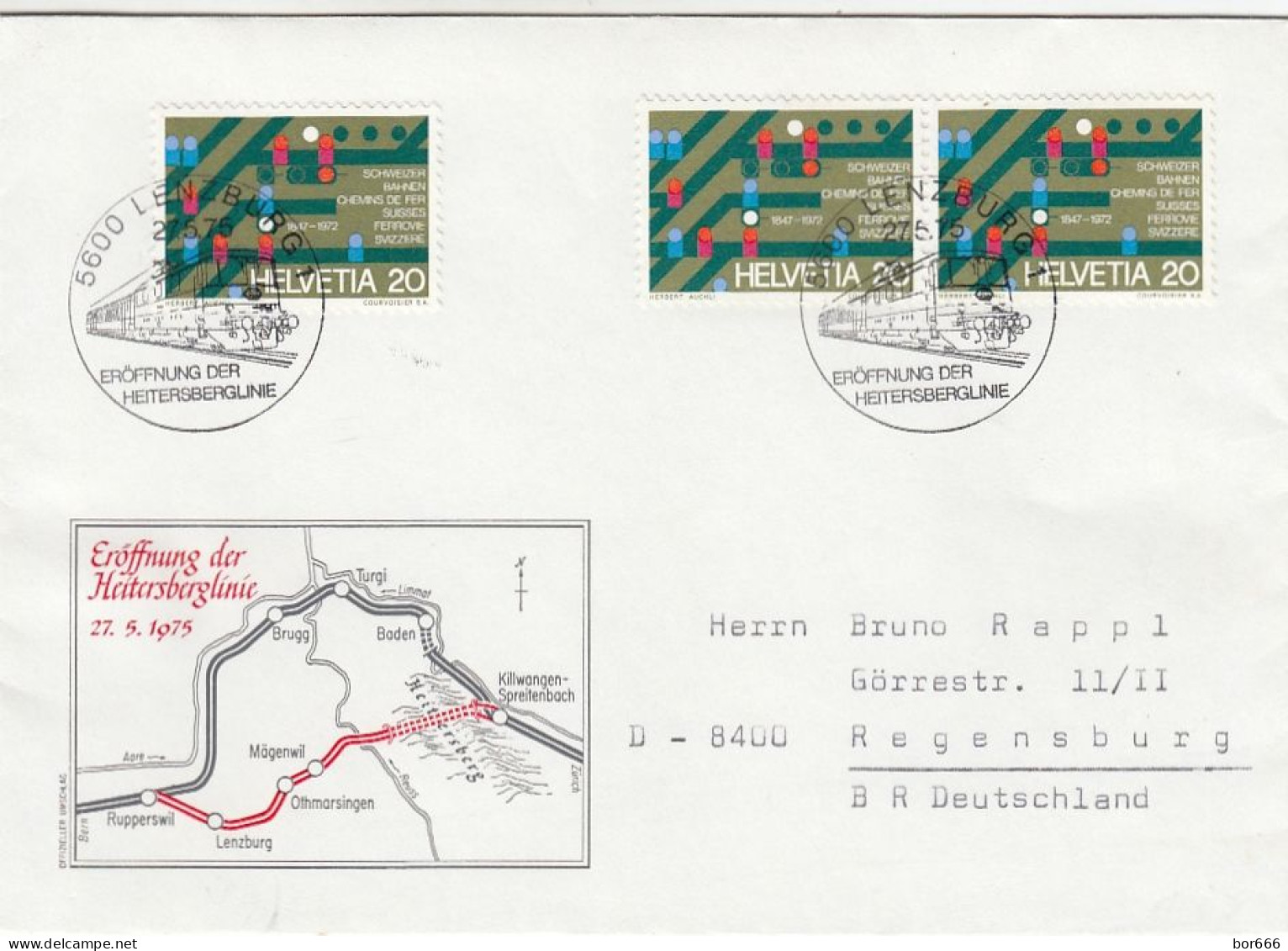 GOOD SWITZERLAND Special Stamped 1975 - Railway - Railway