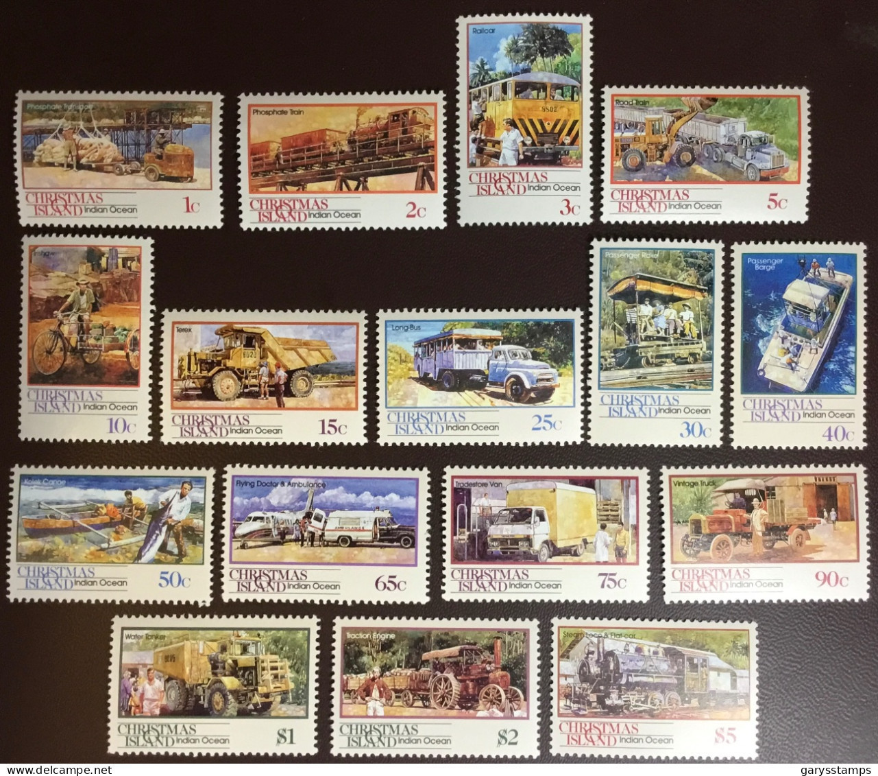 Christmas Island 1990 Island Transport Definitives Set MNH - Christmas Island