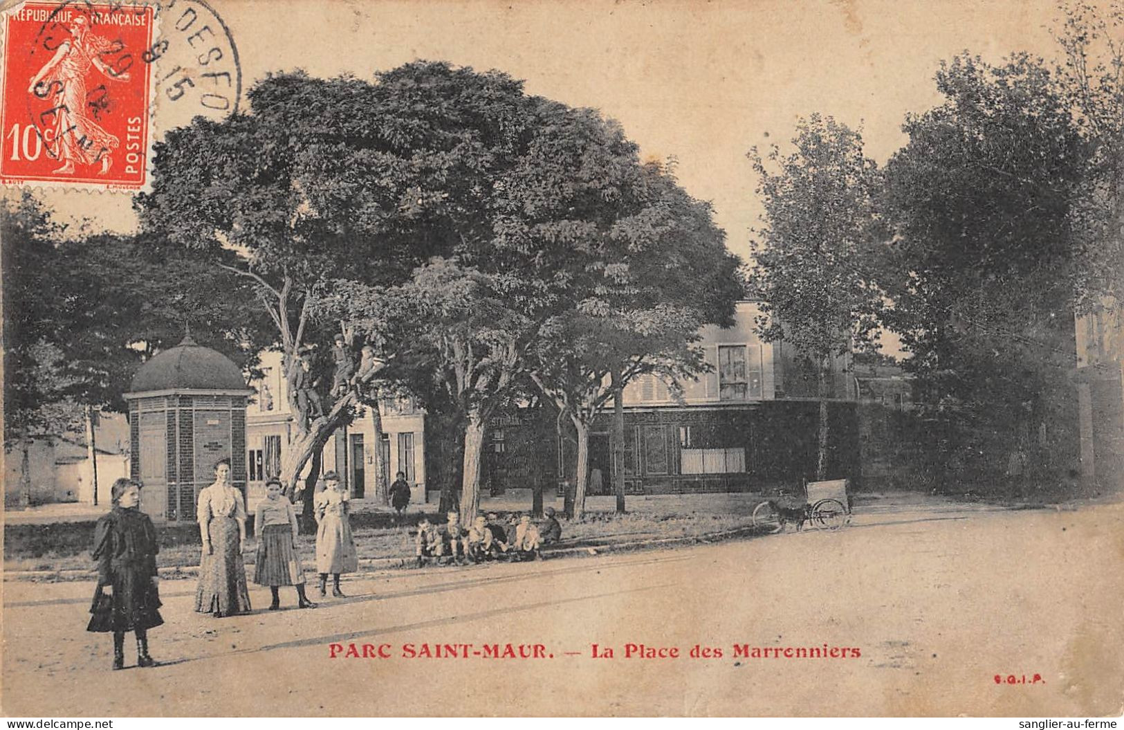 CPA 94 LE PARC SAINT MAUR / LA PLACE DES MARRONNIERS / Cliché Rare - Sonstige & Ohne Zuordnung