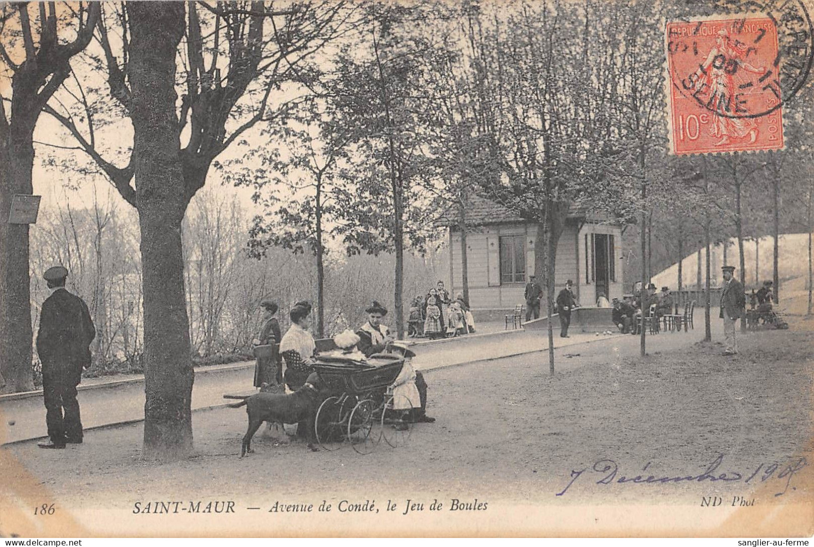 CPA 94 SAINT MAUR / AVENUE DE CONDE / JEU DE BOULES - Saint Maur Des Fosses