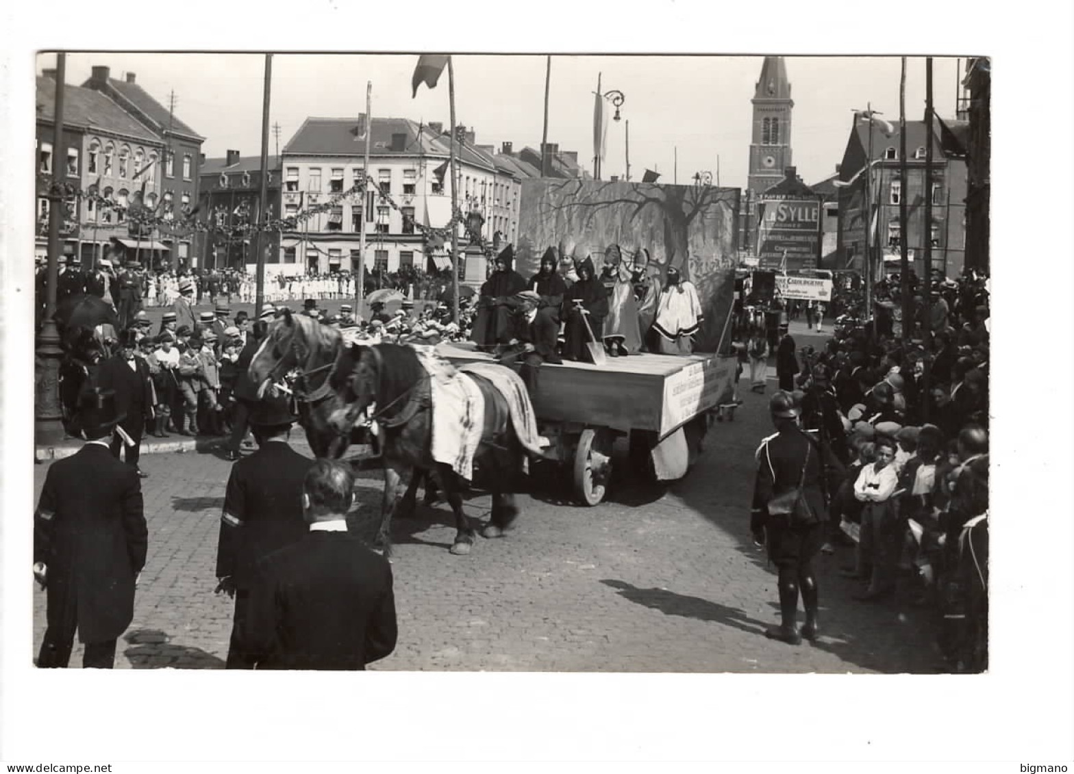 La Louvière Place Communale Photocarte - La Louvière