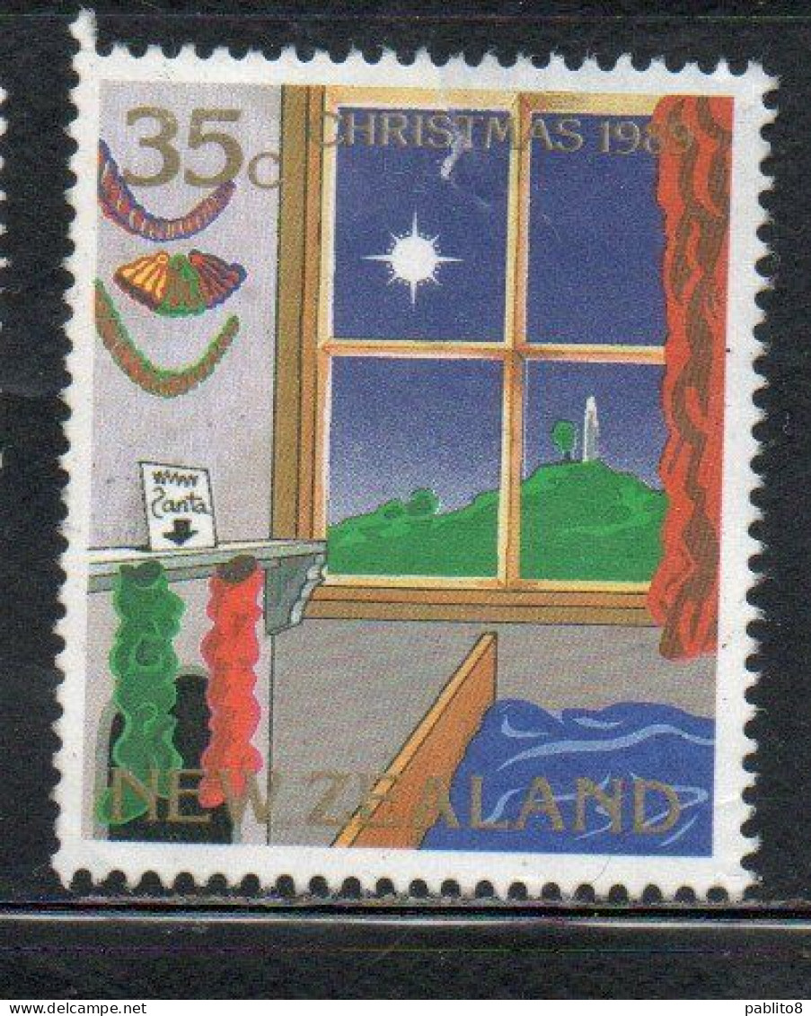 NEW ZEALAND NUOVA ZELANDA 1989 STAR OF BETHLEHEM CHRISTMAS NATALE NOEL WEIHNACHTEN NAVIDAD 35c USED USATO OBLITERE' - Used Stamps