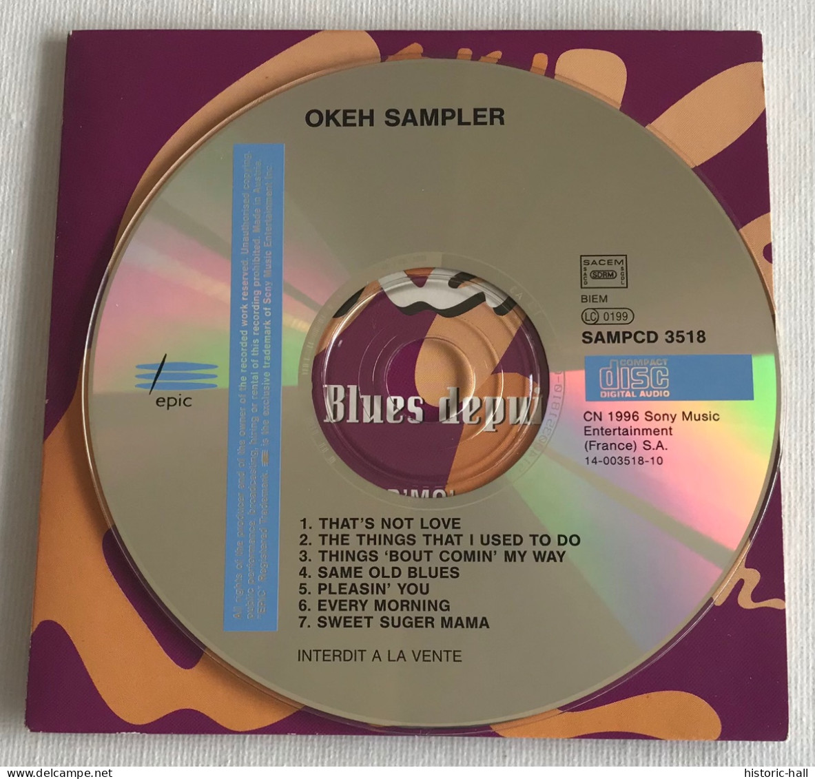 OKEH SAMPLER - Popa Chubby, Anders Osborne, G.Love... - CD  - 1996 - French Press - Blues