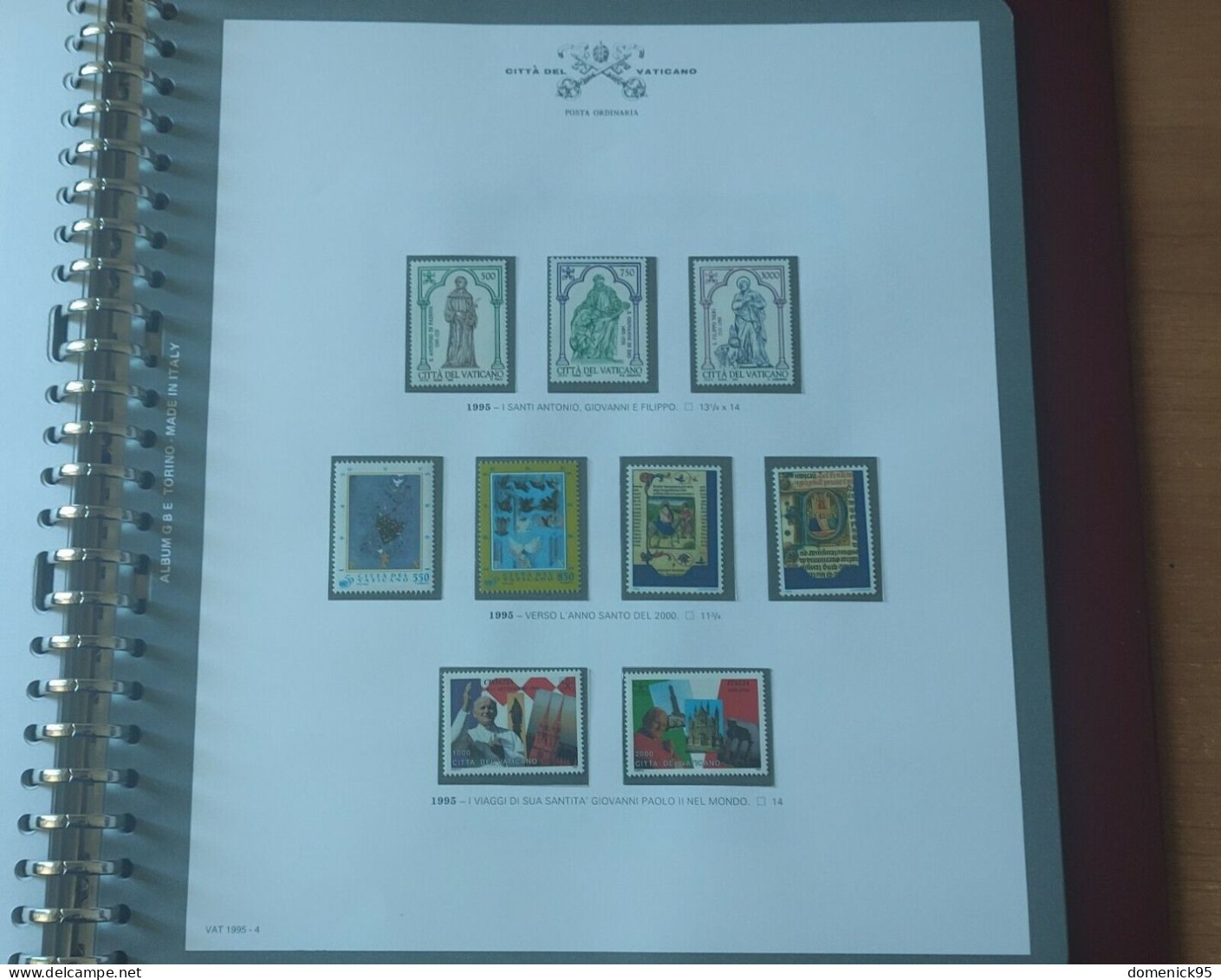 1995. VATICANO - GIOVANNI PAOLO II - Annata Completa MNH - Annate Complete