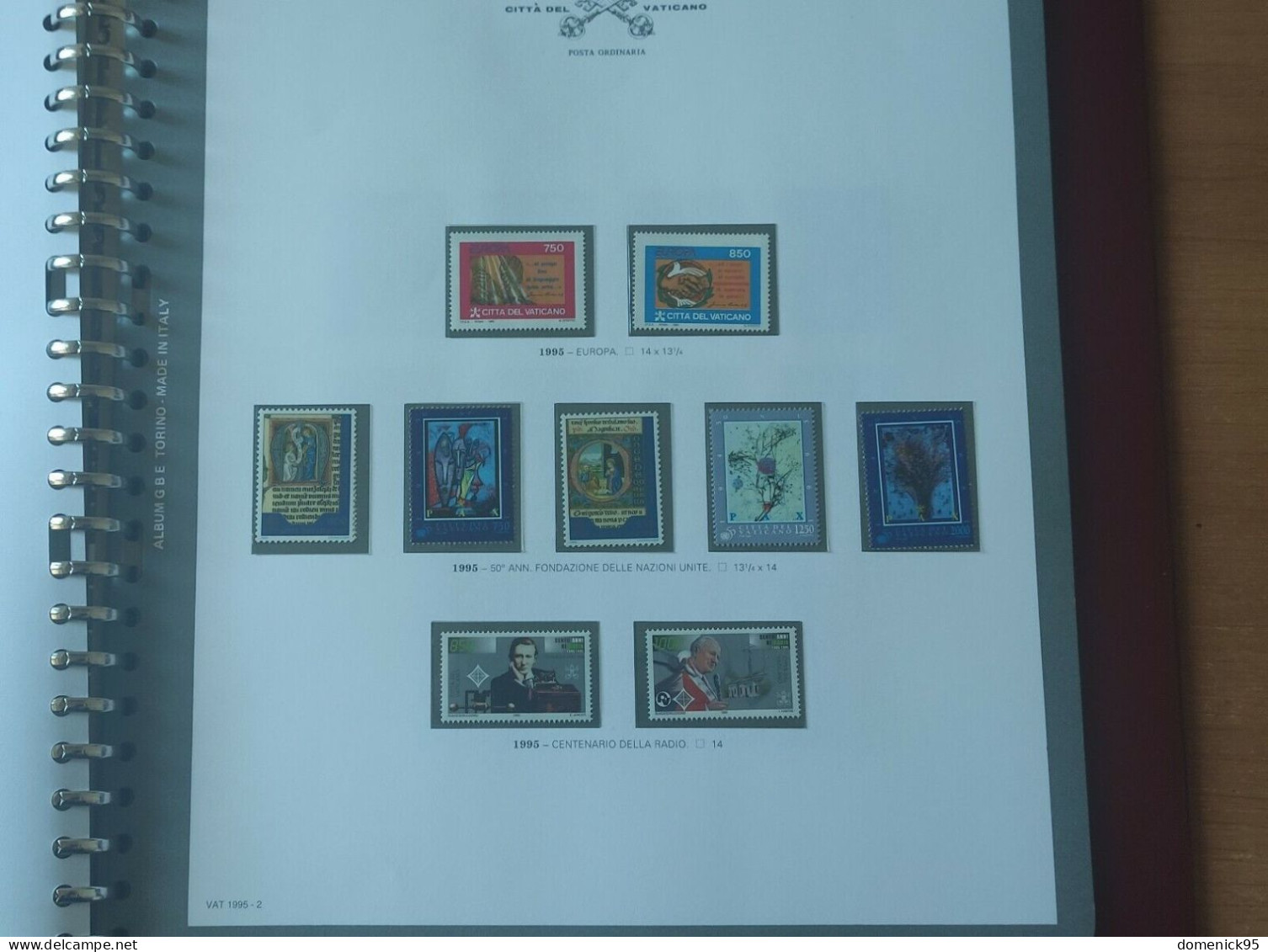 1995. VATICANO - GIOVANNI PAOLO II - Annata Completa MNH - Annate Complete