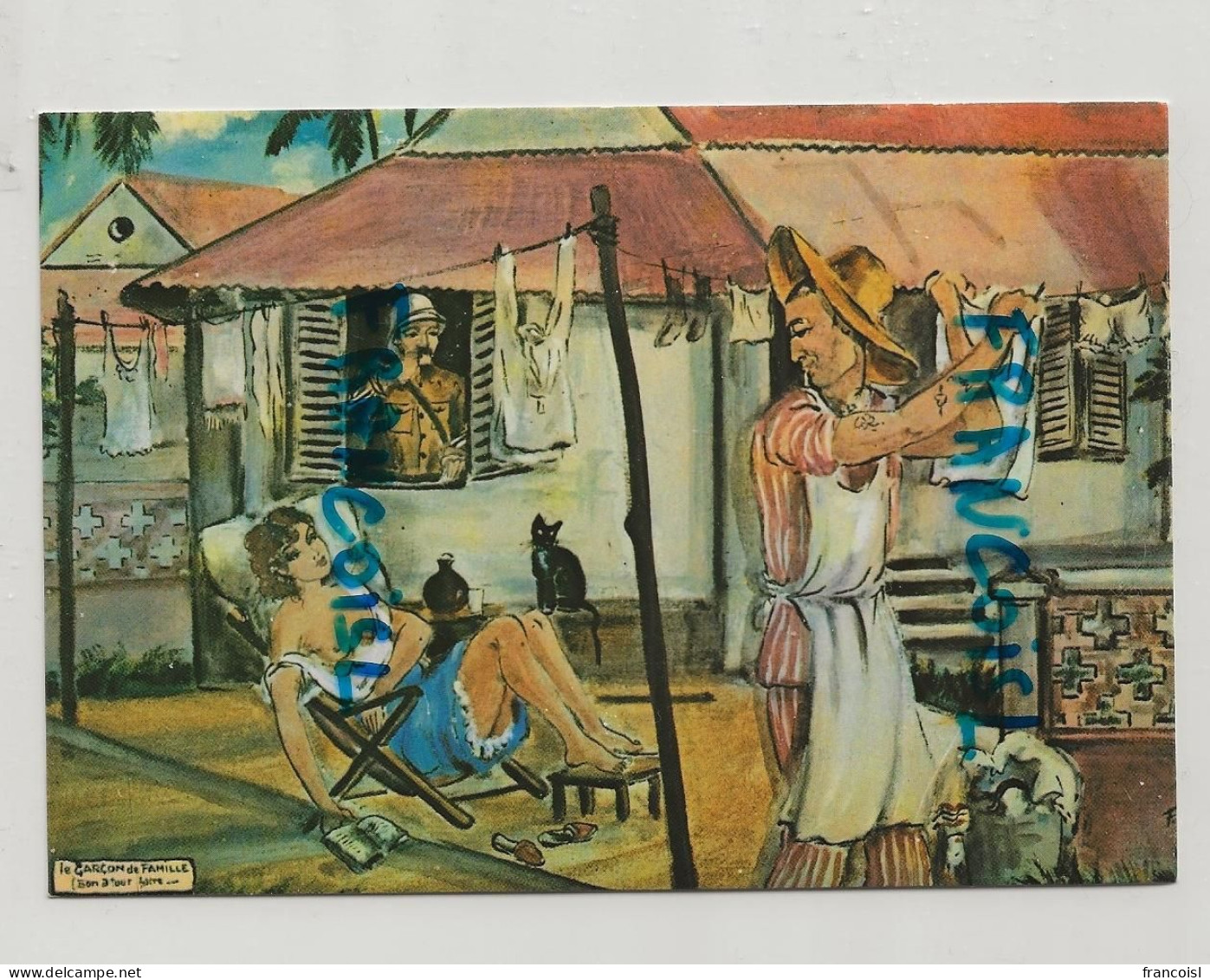 Guyane Française. Oeuvre Du Peintre "Forçat" Lagrange. "Le Garçon De Famille" - Prison