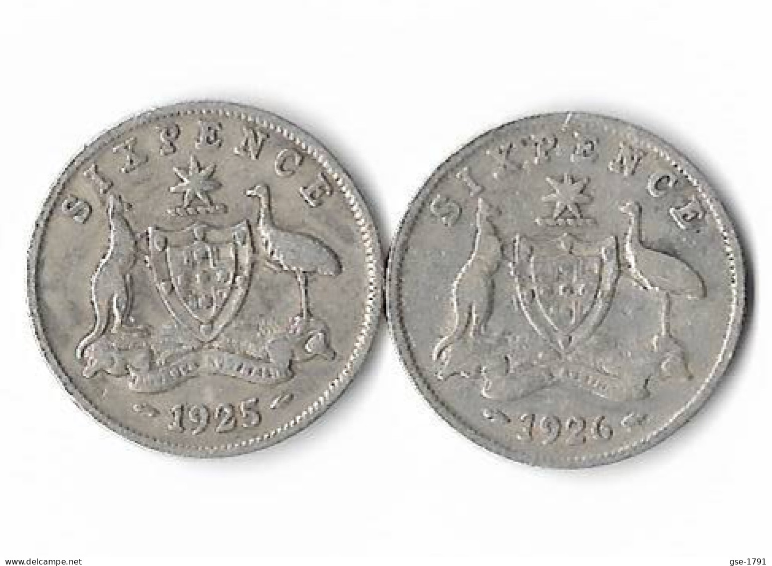 AUSTRALIE GEOGES V, 6 Pence, LOt 1925-1926    Argent  TB - Ohne Zuordnung