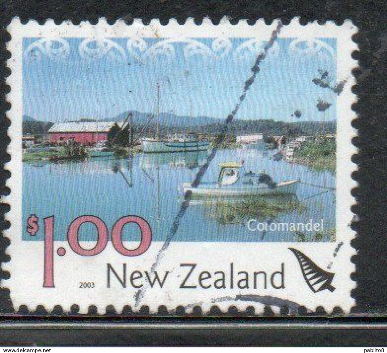 NEW ZEALAND NUOVA ZELANDA 2003 TOURIST ATTRACTIONS COROMANDEL PENINSULA 1$ USED USATO OBLITERE' - Used Stamps