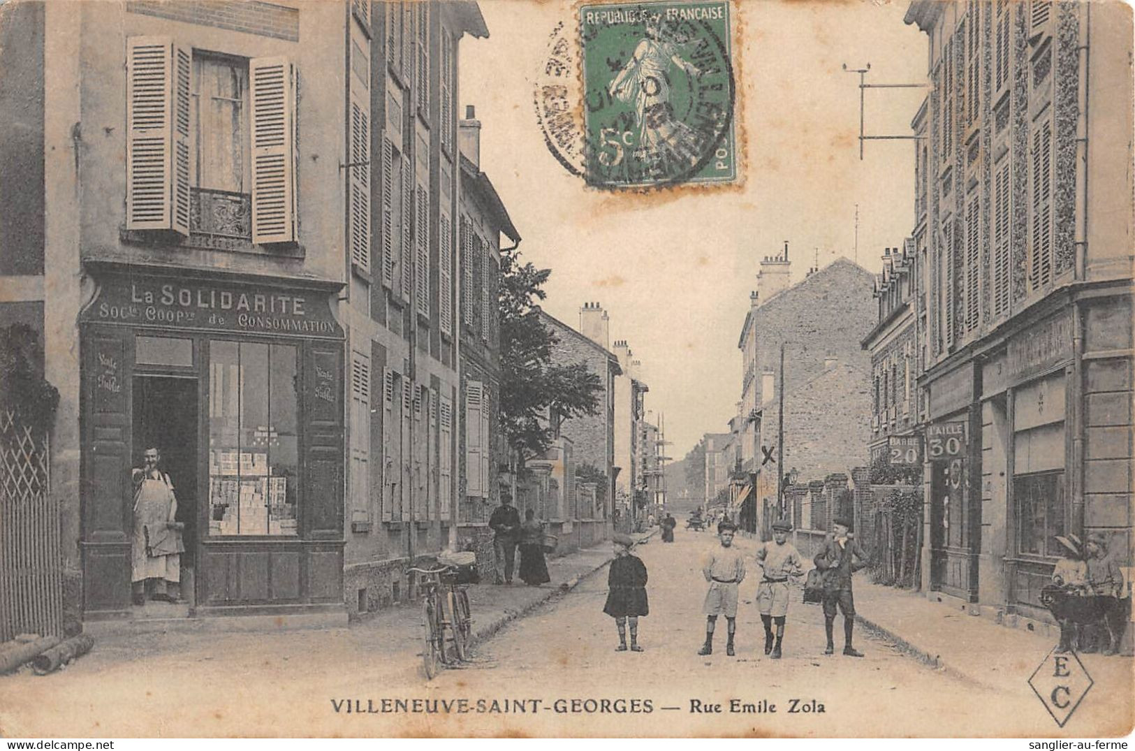 CPA 94 VILLENEUVE SAINT GEORGES / RUE EMILE ZOLA - Villeneuve Saint Georges