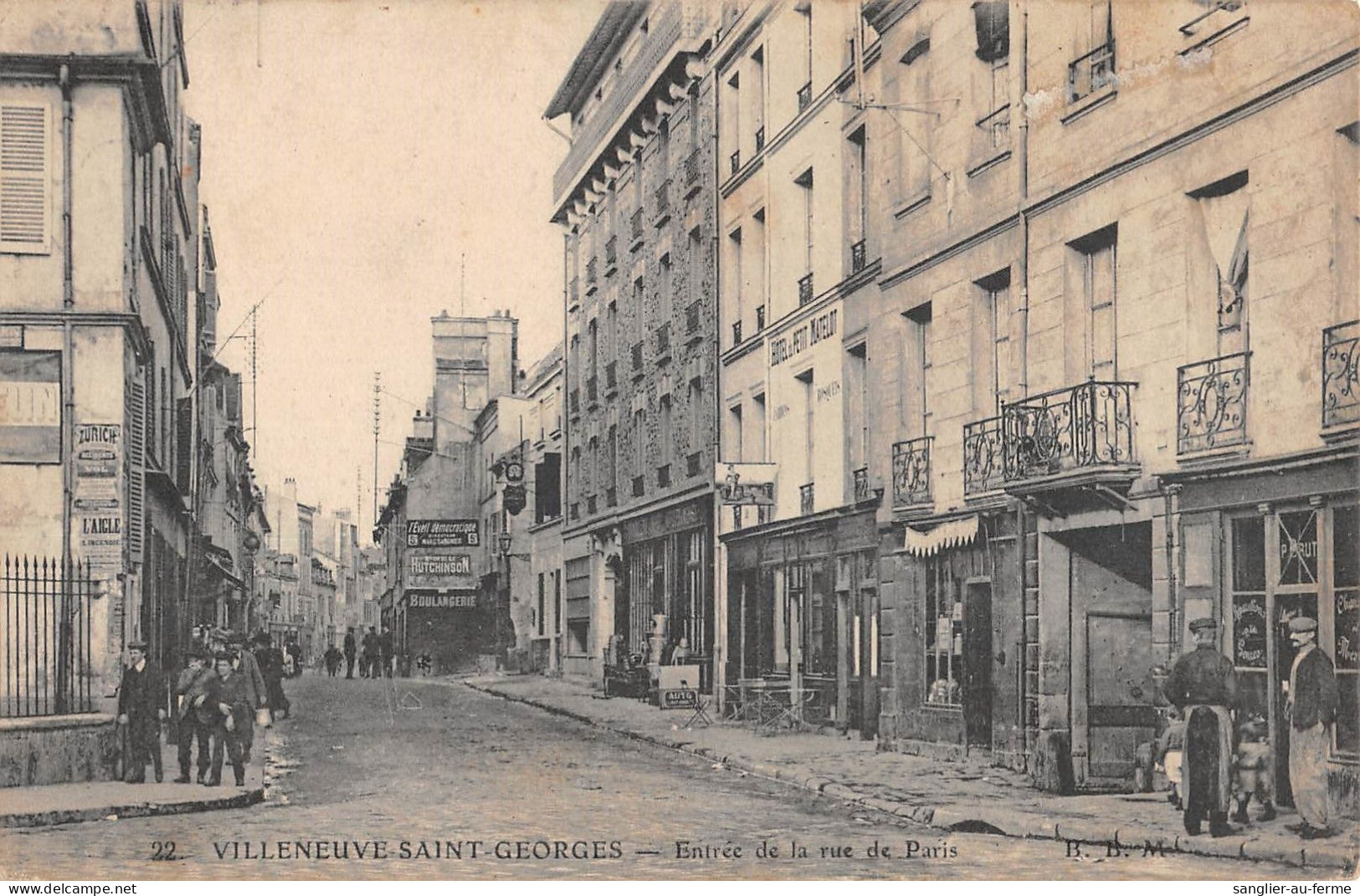 CPA 94 VILLENEUVE SAINT GEORGES / ENTREE DE LA RUE DE PARIS - Villeneuve Saint Georges