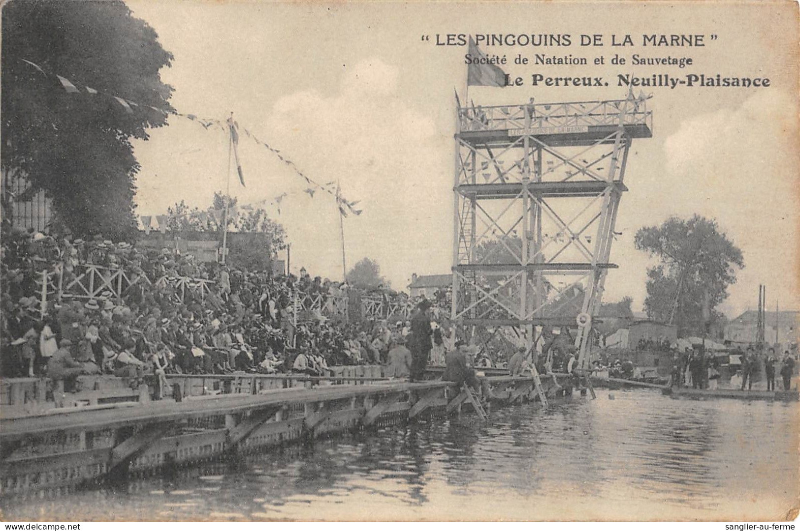 CPA 94 LE PERREUX / NEUILLY PLAISANCE / LES PINGOUINS DE LA MARNE SOCIETE DE NATATION ET DE SAUVETAGE - Le Perreux Sur Marne