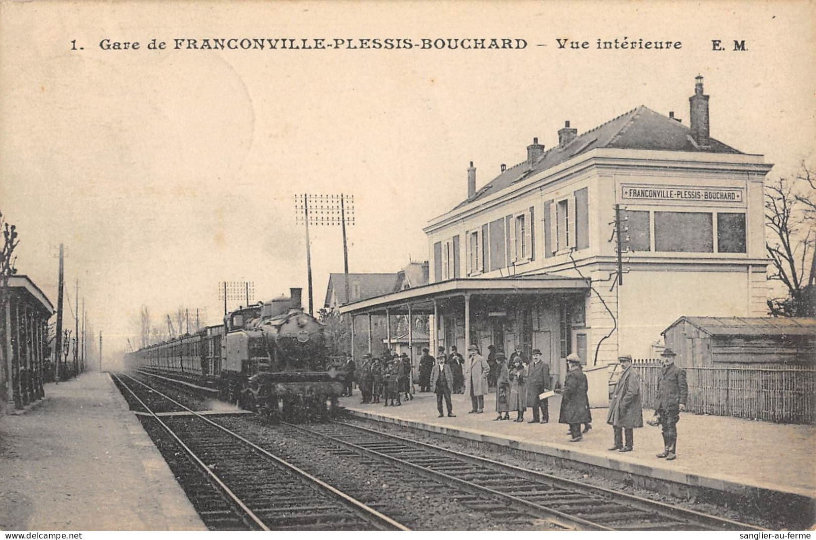 CPA 95 GARE DE FRANCONVILLE PLESSIS BOUCHARD / VUE INTERIEURE / TRAIN - Franconville