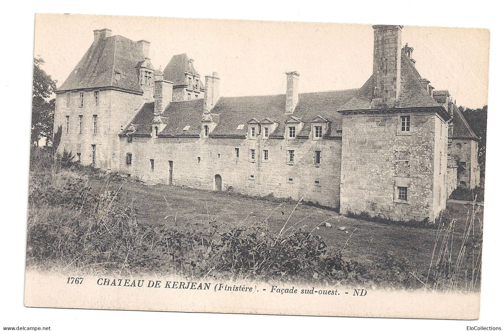 Cp, 29, SAINT-VOUGAY, Château De KERJEAN, Façade Sud-ouest, Vierge, Lévy Et Neurdfin Réunis. - Saint-Vougay