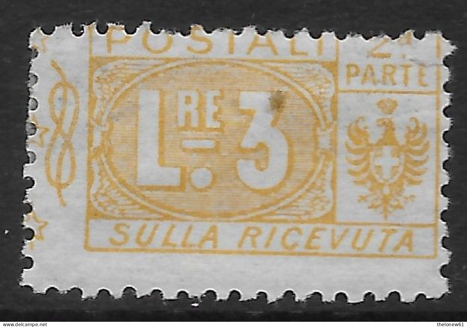 Italia Italy 1914 Regno Pacchi Postali Nodo Savoia L3 Sezione Destra Sa N.PP14 MH * - Postpaketten