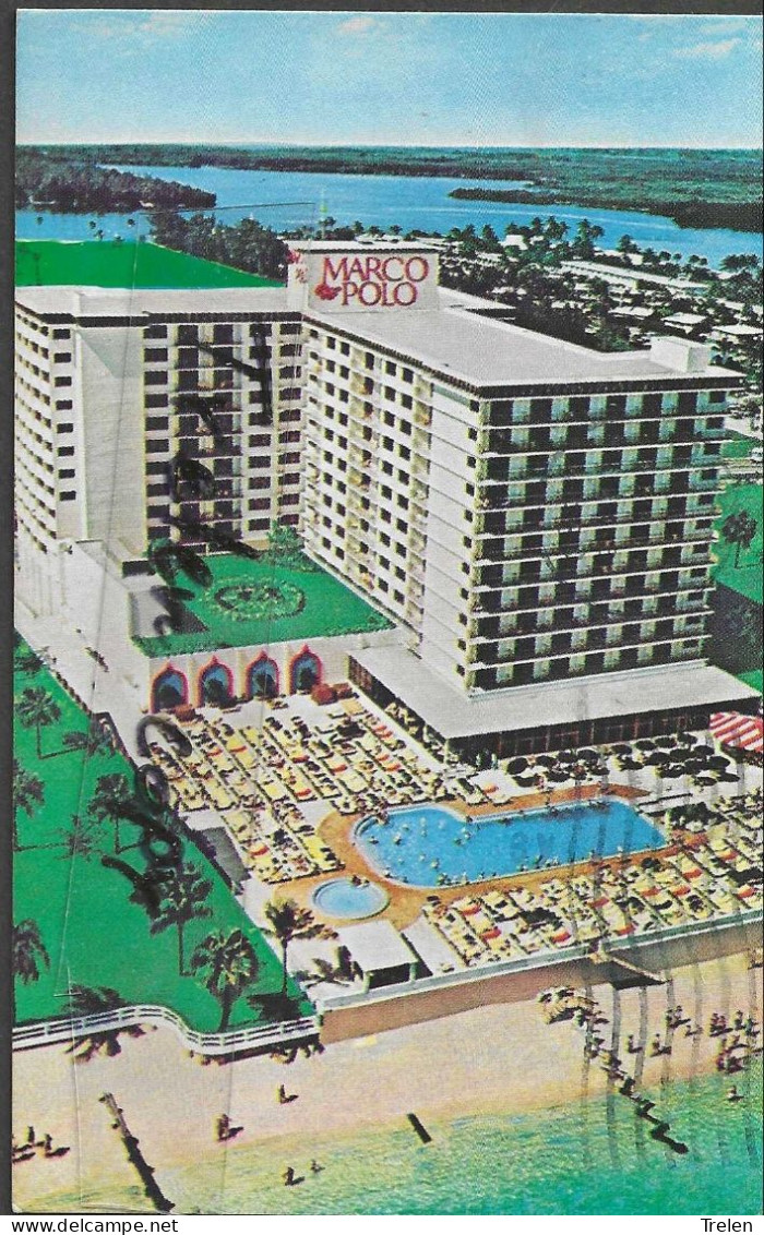 USA, Miami, Motel Marco Polo,  Gelaufen, Described - Miami