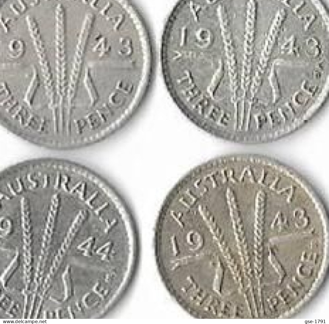 AUSTRALIE GEOGES VI, 3 Pence,     Argent , Lot De 4 Pièces  TB+ - Non Classés