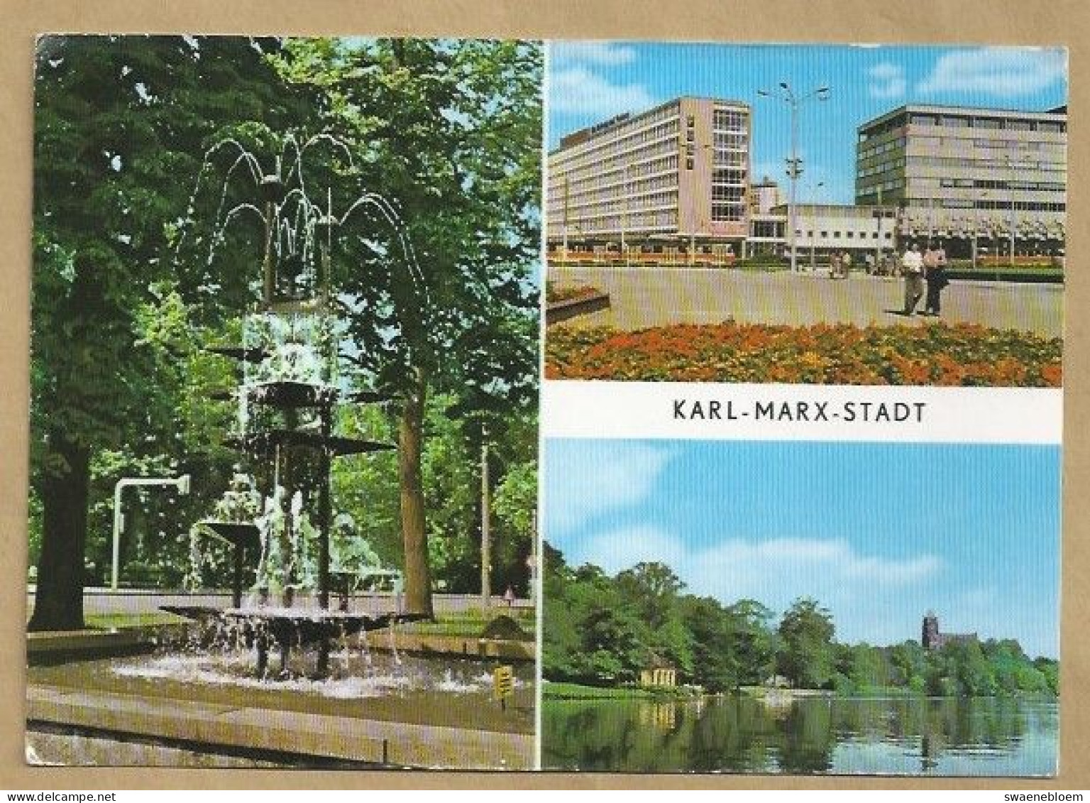 DE.- DUITSLAND. CHEMNITZ. KARL-MARX-STADT. KLAPPERBRUNNEN. KREUZUNG STRASSE DER NATIONEN UND ERNST-THALMANN STRASSE - Chemnitz (Karl-Marx-Stadt 1953-1990)