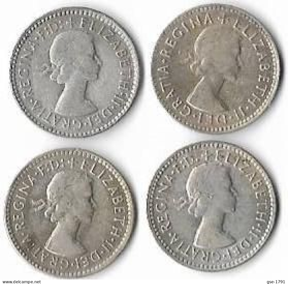 AUSTRALIE ELISABETH II, 3 Pence,     Argent , Lot De 4 Pièces  TTB - Ohne Zuordnung