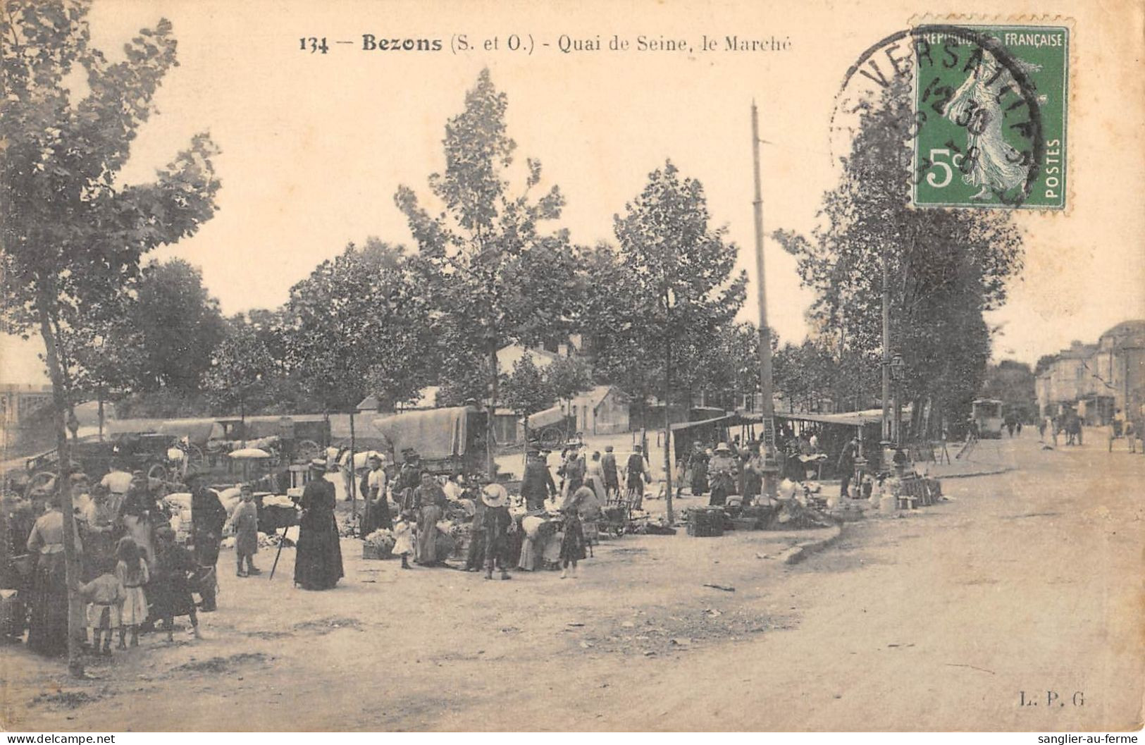 CPA 95 BEZONS / QUAI DE SEINE / LE MARCHE - Bezons