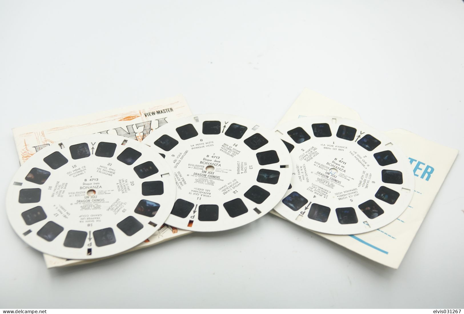 VIEW-MASTER Vintage Reels : GAF - Bonanza - Original 1960's - Reels - Viewmaster - Stereoviewer - Visionneuses Stéréoscopiques