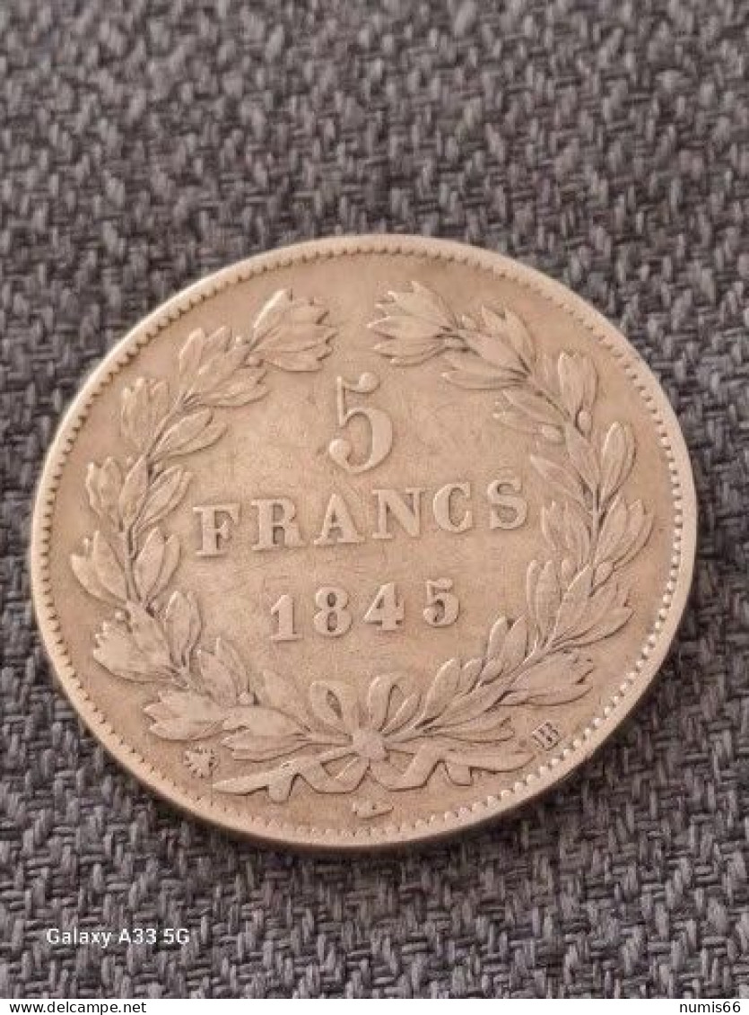 5 Fr Louis Philippe 1845 BB - 5 Francs