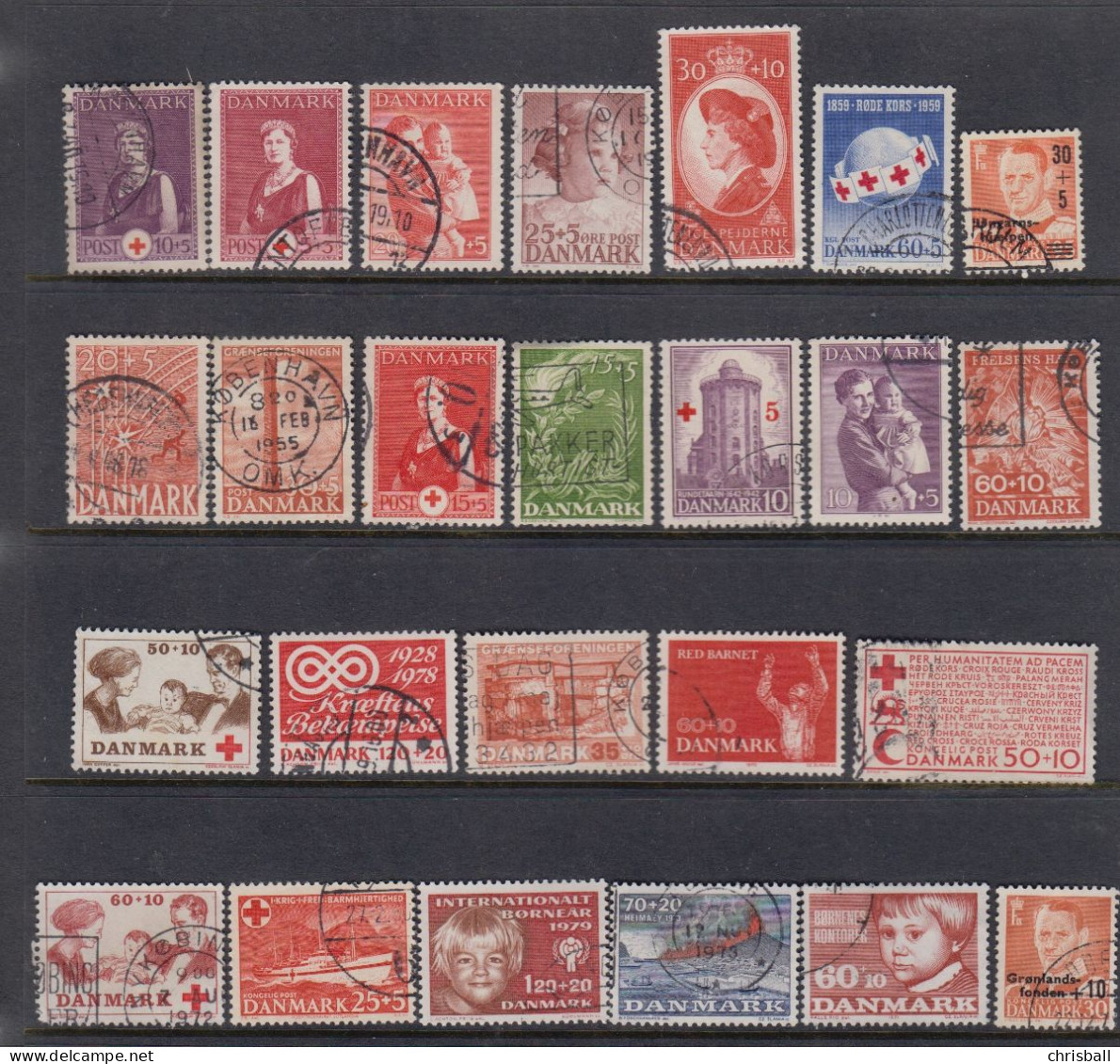 Denmark Fine Used Stamps All Commemorative Semi Postal Type - Collections
