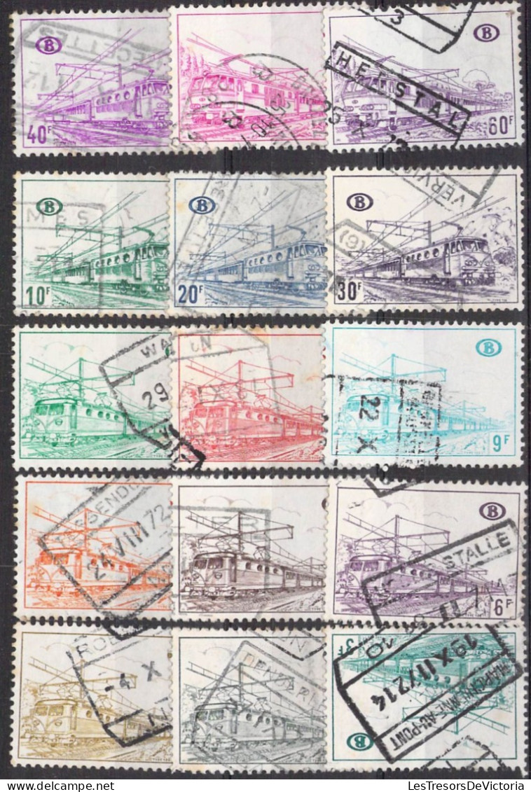 Belgique - 1968 - Timbres Chemine De Fer - COB 378/98 - Oblitéré - Cote 8 - Usados