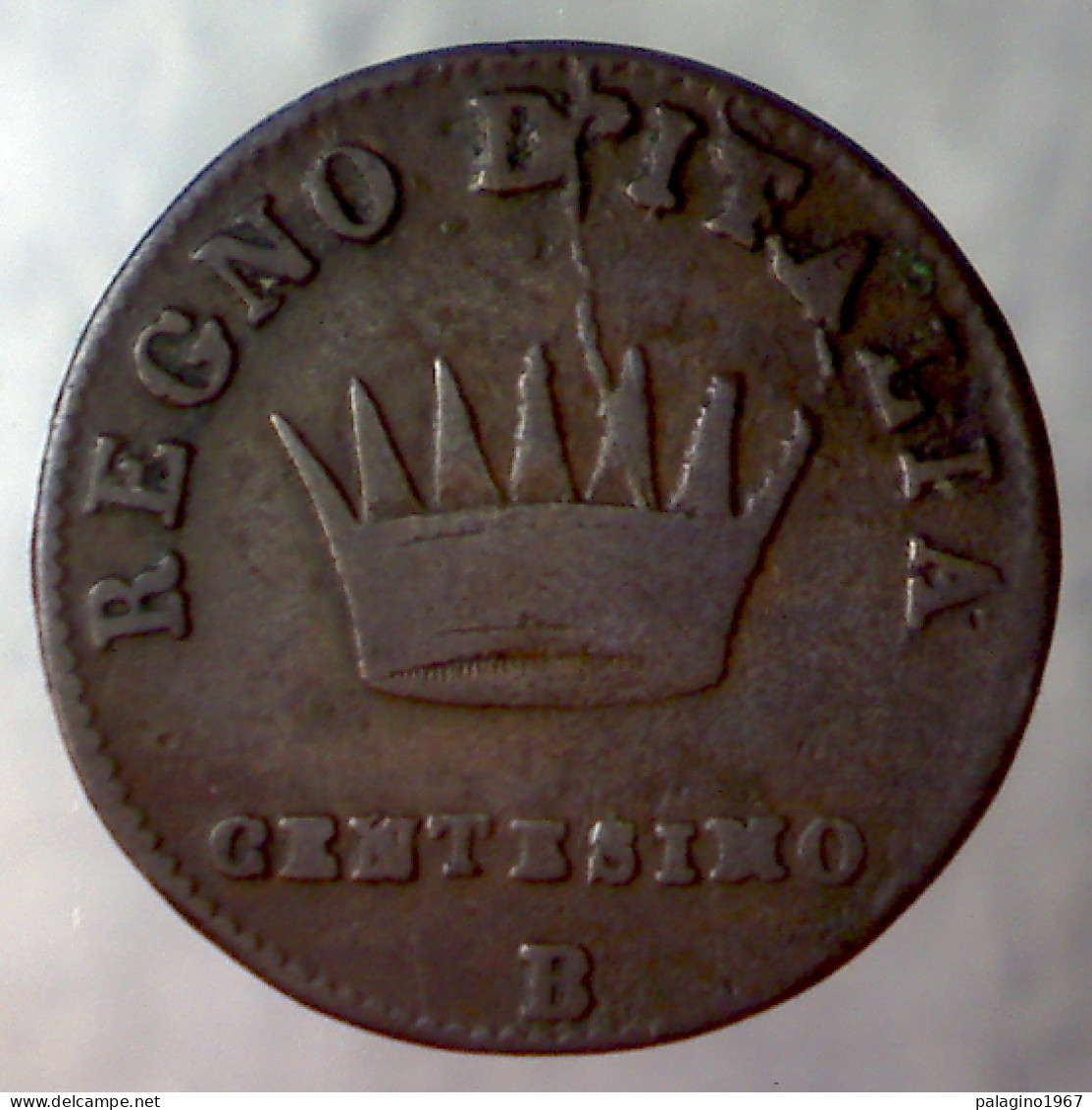 REGNO D'ITALIA 1 Centesimo 1° Tipo 1809 B BB Frattura Di Conio Al Rovescio - Napoléonniennes