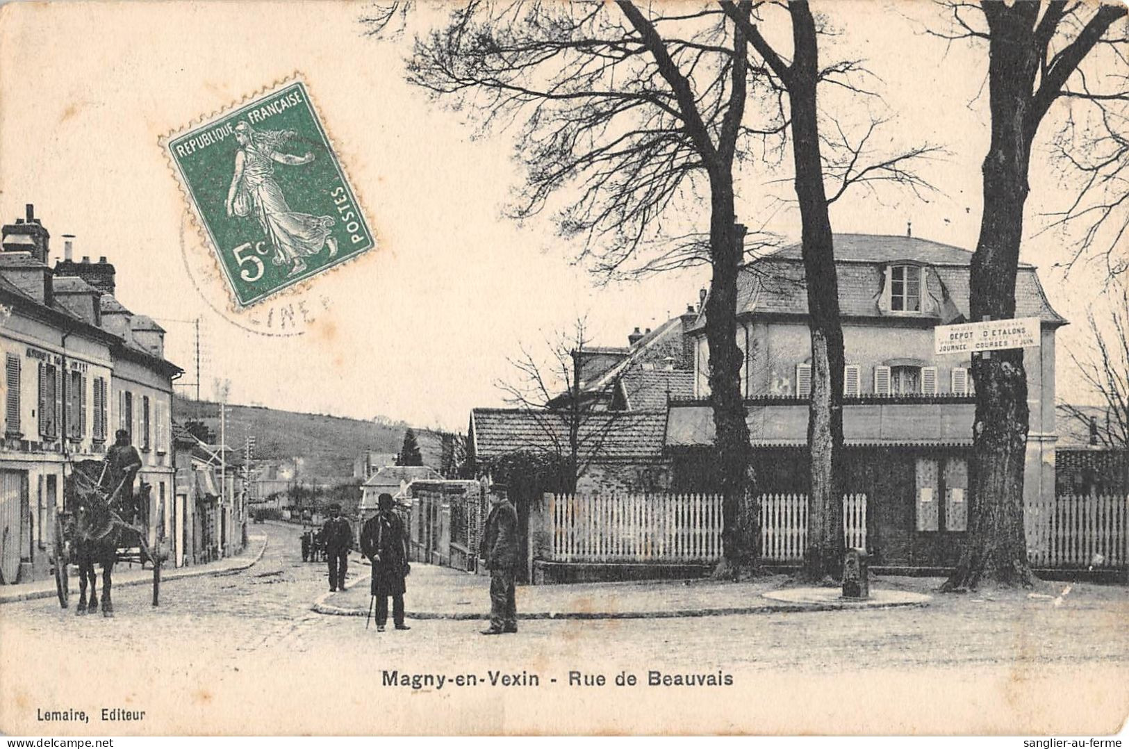 CPA 95 MAGNY EN VEXIN / RUE DE BEAUVAIS - Magny En Vexin