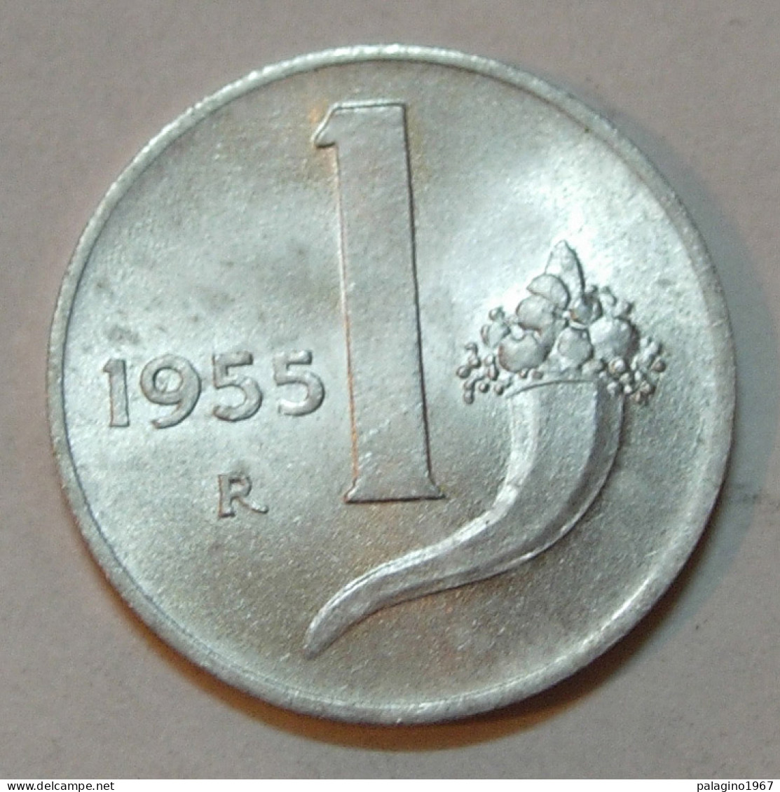 REPUBBLICA ITALIANA 1 Lira Cornucopia 1955 FDC  - 1 Lire