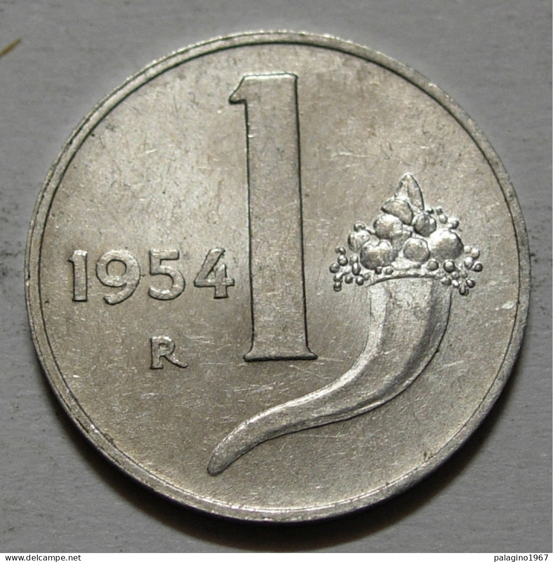 REPUBBLICA ITALIANA 1 Lira Cornucopia 1954 QSPL  - 1 Lire