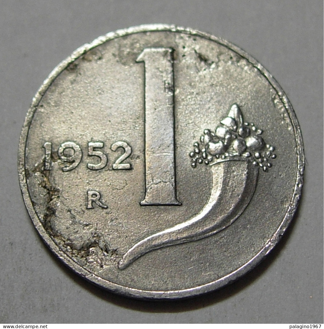 REPUBBLICA ITALIANA 1 Lira Cornucopia 1952 MB  - 1 Lire