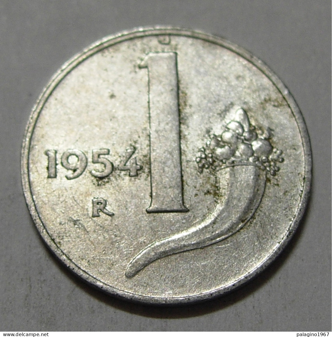 REPUBBLICA ITALIANA 1 Lira Cornucopia 1954 BB  - 1 Lire