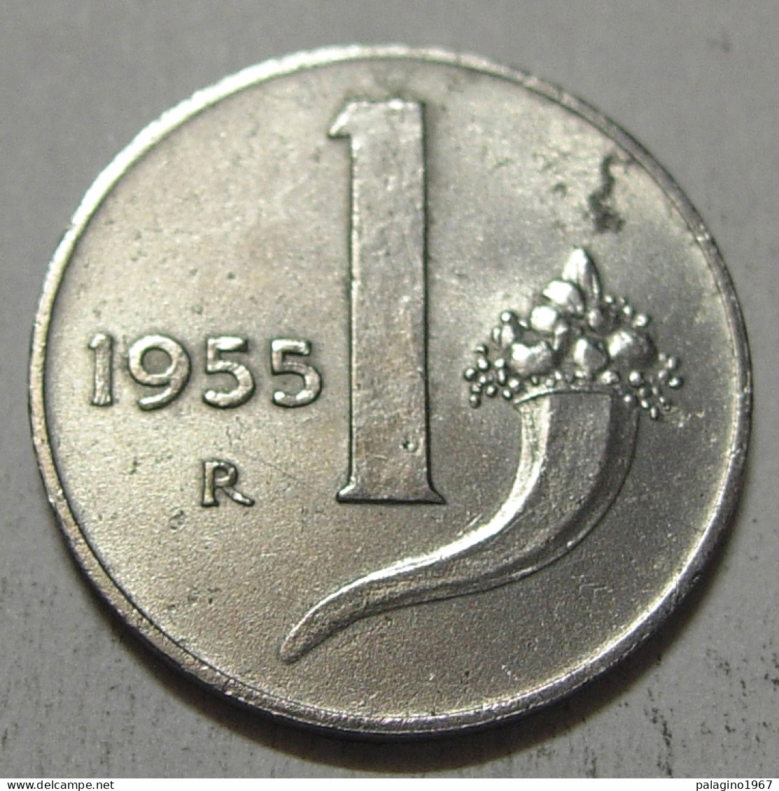 REPUBBLICA ITALIANA 1 Lira Cornucopia 1955 BB  - 1 Lira