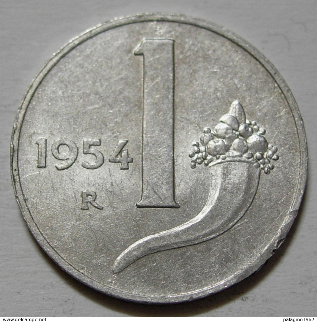 REPUBBLICA ITALIANA 1 Lira Cornucopia 1954 BB  - 1 Lire