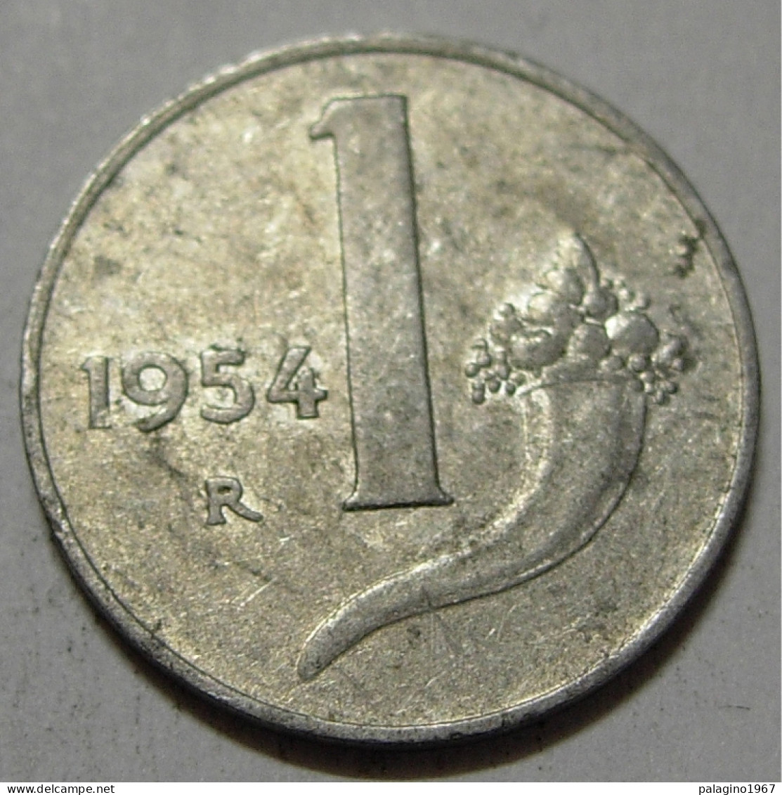 REPUBBLICA ITALIANA 1 Lira Cornucopia 1954 QBB  - 1 Lire