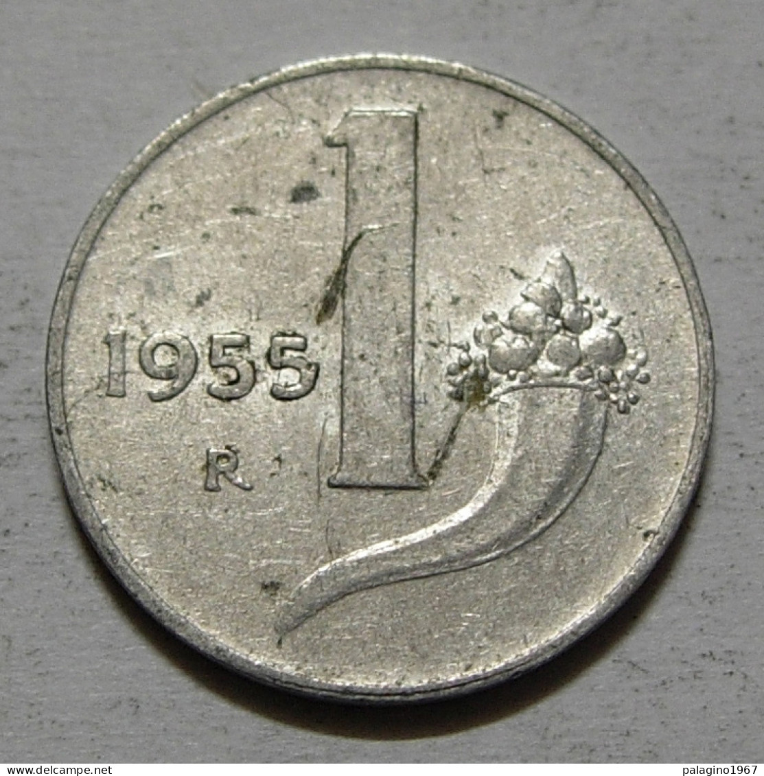 REPUBBLICA ITALIANA 1 Lira Cornucopia 1955 QBB  - 1 Lire